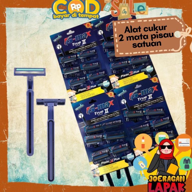 Pisau Cukur Satuan Dengan 2 Mata Pisau Isi 24 Pcs Potong Kumis Jenggot Murah Stock