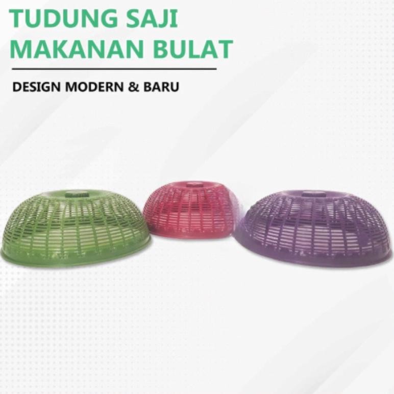 Tudung Saji - Penutup Makanan Plastik Jaring Mini Tempat Penyimpanan Makanan Warna Bulat Stok Baru