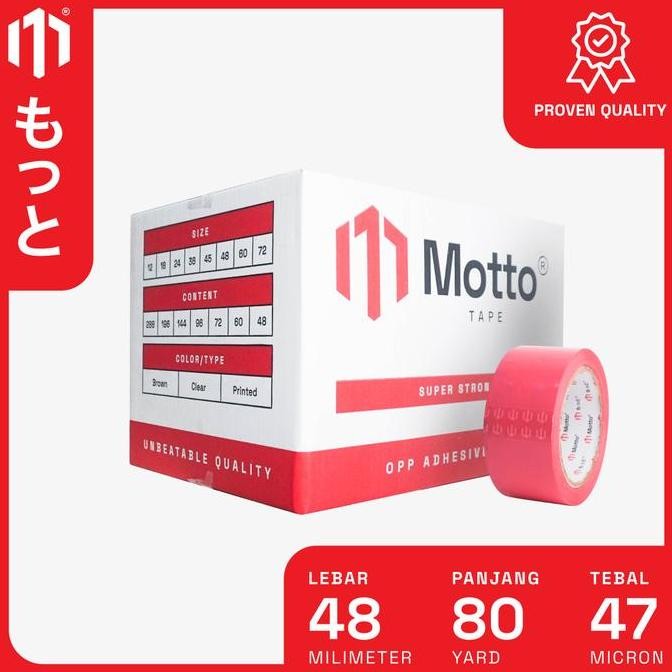 

Lakban Blok / Warna Pink 48Mm X 80 Yard - Dus (72 Pcs) - Motto Tape Co