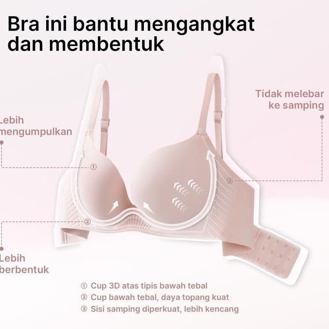 GRENEY-Bra seamless anti kendur menopang PD tanpa kawat tanpa tali mengumpulkan One Piece Warna Bh W