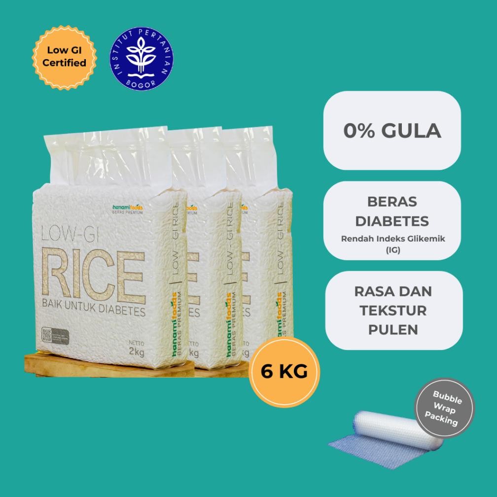 

Beras Putih 6Kg - Beras Diabetes RendahIGHanamiRice RB10