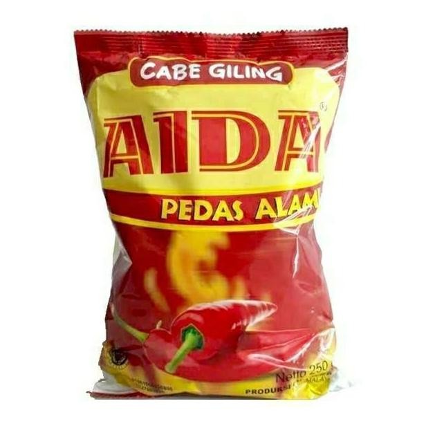 

BUBUK CABE 250 GRAM AIDA CABAI GILING BUMBU TABUR PEDAS MAKARONI BASRENG SNACK CIMOL BASO RB10