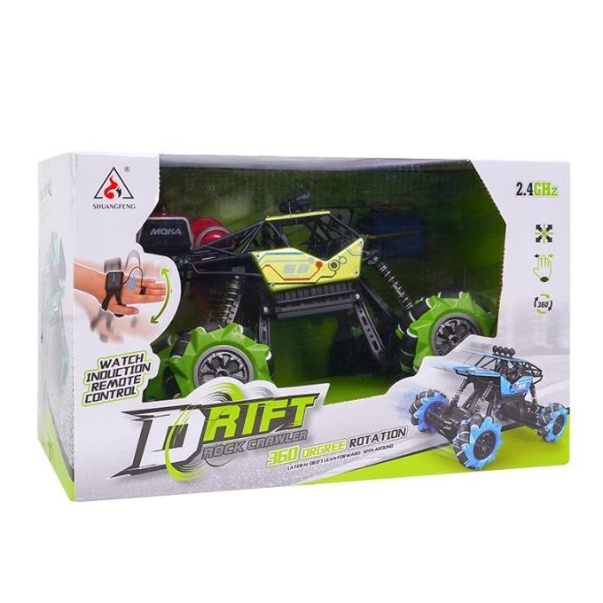 TERLARIS KKV-SHUANGFENG1:16 ALLOY DRIFT CLIMBING CAR (WITH WATCH / REMOTE CONTROL) 2031 GREEN/GIFI