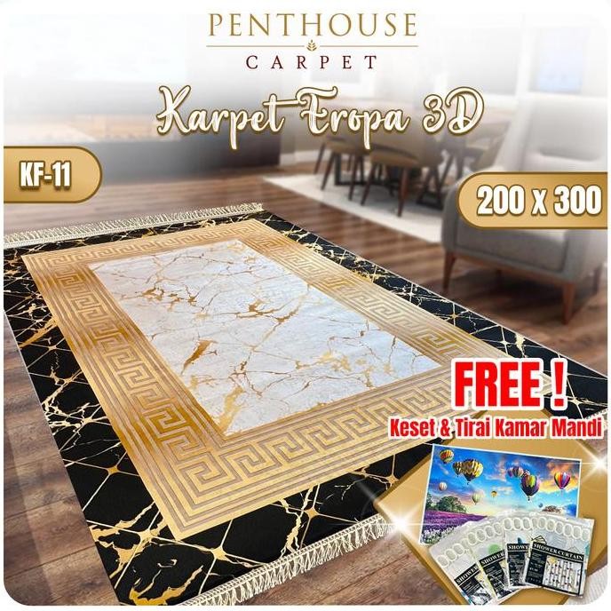 Karpet PENTHOUSE Karpet 3D Karpet Lantai Fantasi 200x300 cm / Karpet Modern / Minimalis KESET BISA