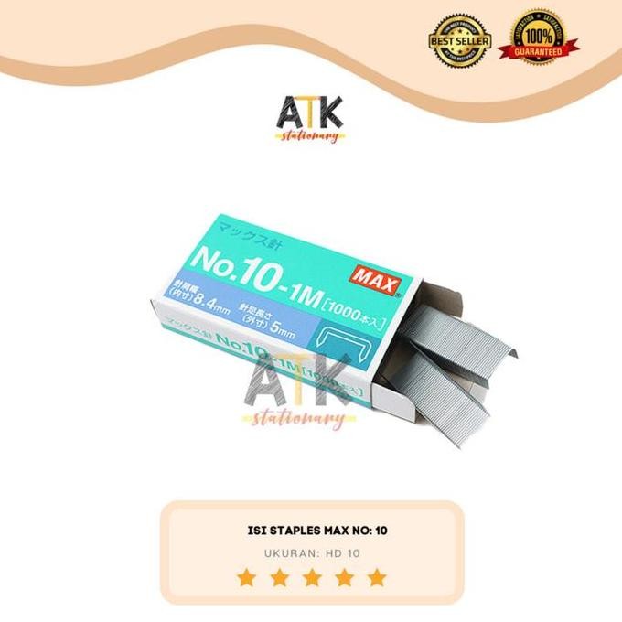 

Isi Staples Max No: 10 ( 1 Pack) Atk Co