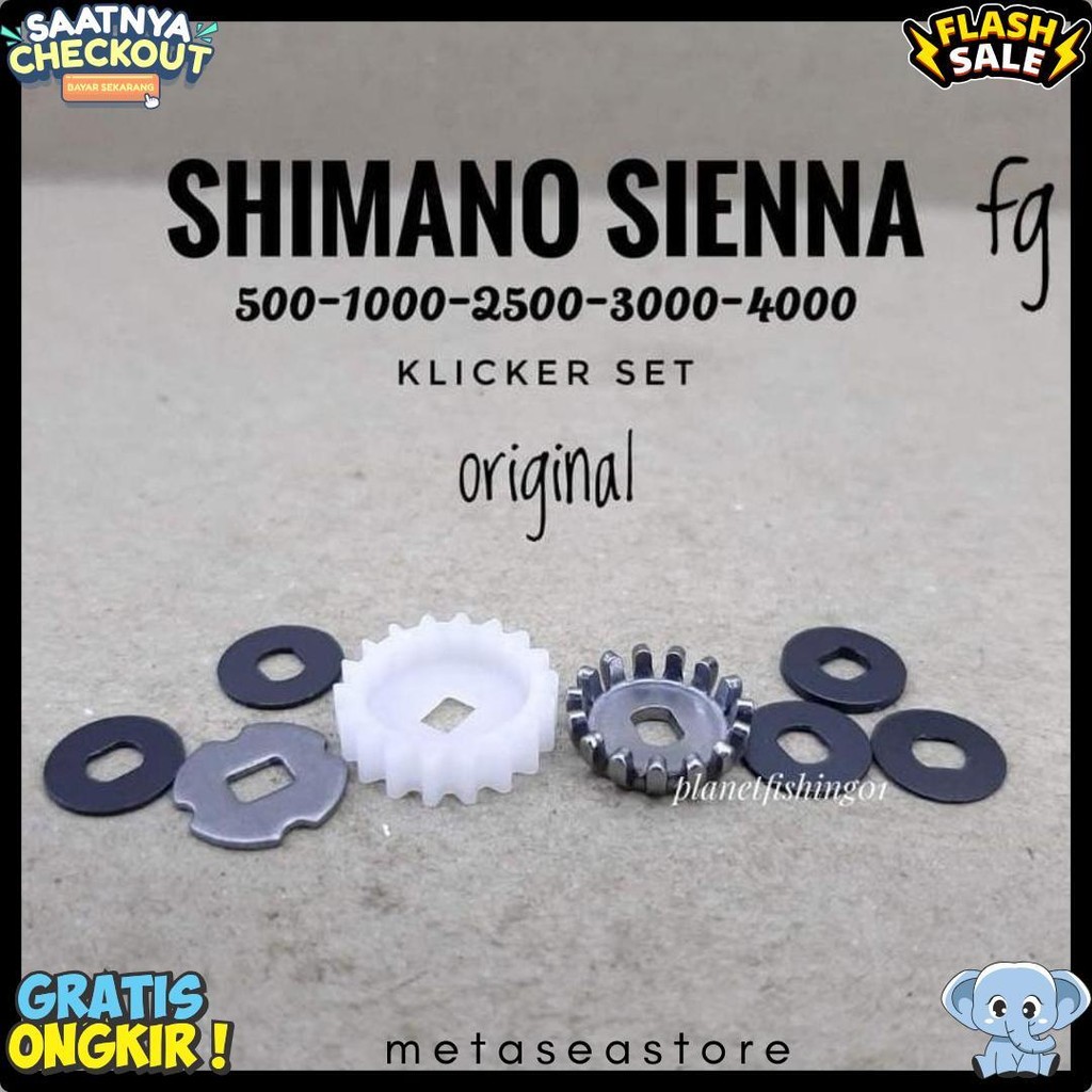 Klicker Shimano Sienna Fg 500 1000 2500 3000 4000 / Kliker Reel Shimano Sienna 500 1000 2500Hg C3000