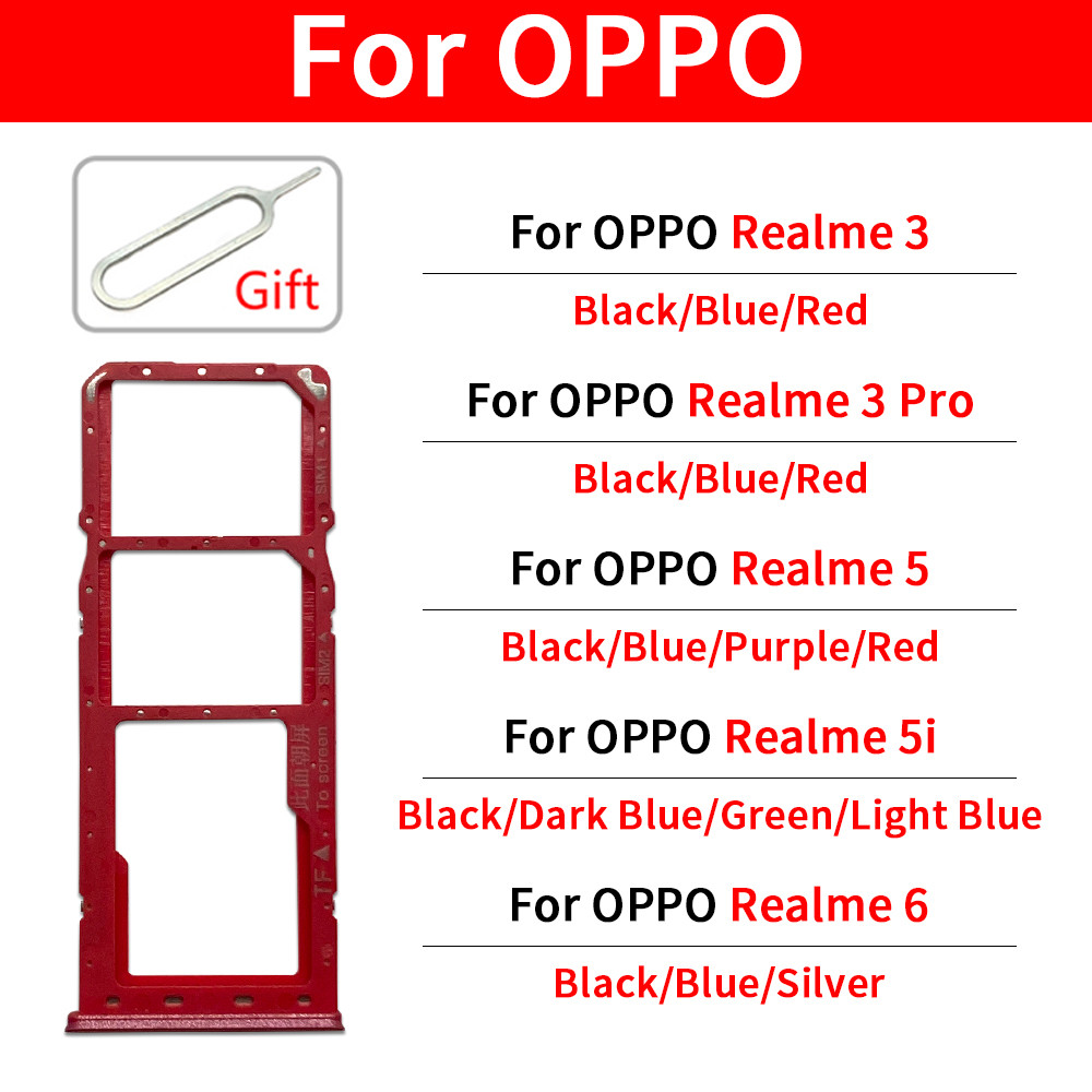

Nampan kartu sim untuk oppo realme 6 5i 5 3 pro slot kartu sim tray holder adaptor pembaca kartu pen