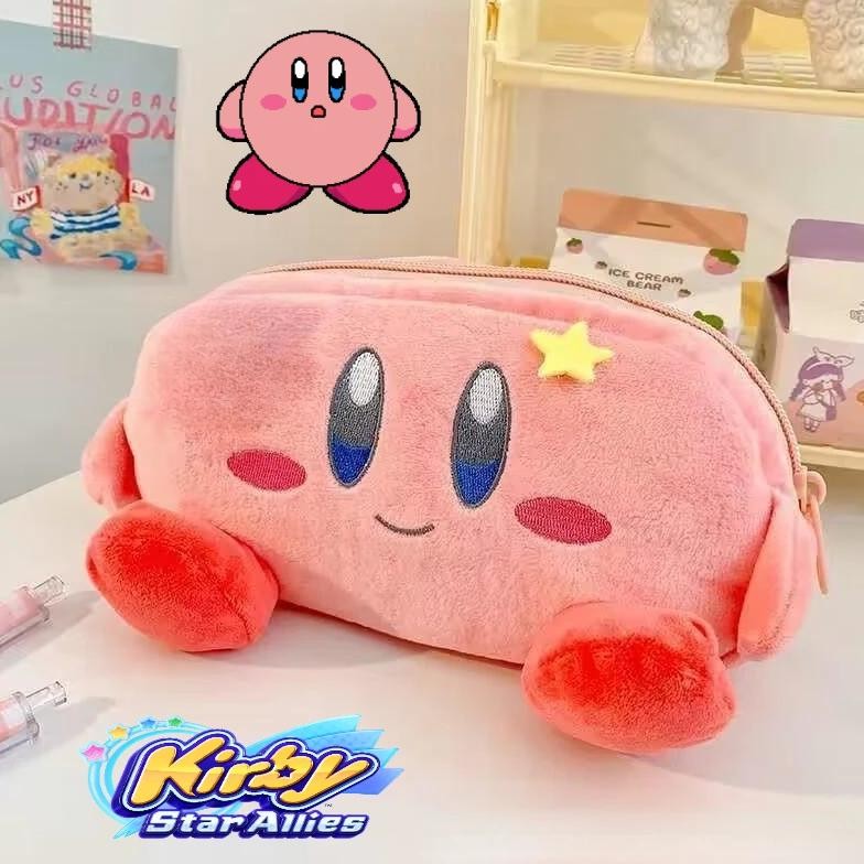 

Kirby Pencil Pouch Plush Pencil Case Stationery Box Cartoon Organizer Makeup Bag Girl Cute Soft Stationery Bag Coin Cosmetic Bag