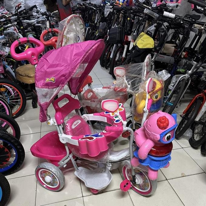 NEW Sepeda Anak Roda 3 Tiga Family Ubur Ubur Musik Pengaman Dorong Sender