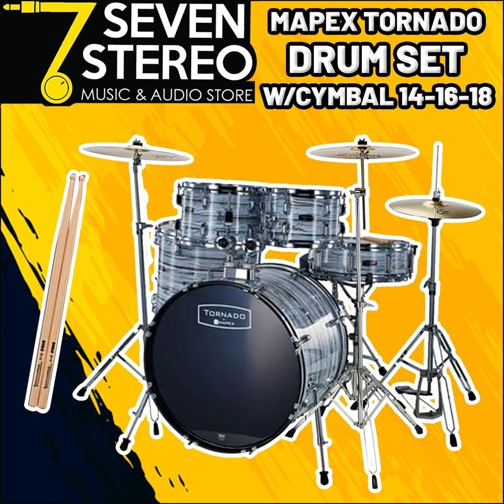 NEW Tornado Mapex TND5255TC Complete Drum Set