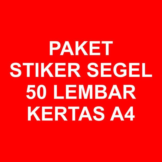 

Paket 50 Lembar A4 Stiker Segel Bahan Kertas Pecah Telor Co