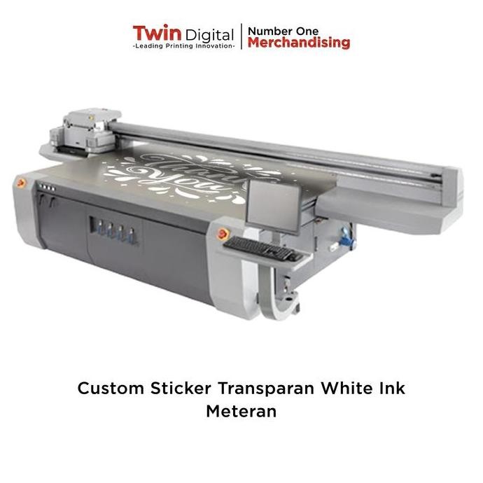

Print Sticker Traparan dengan Tinta Putih Meteran