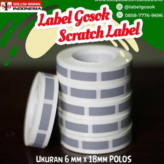 

Stiker Label Gosok Ukuran 6Mm X18Mm Polos - 50 Roll Co