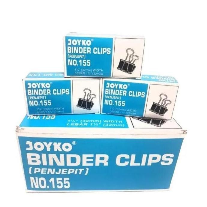 

Harga 1 Dus /12Boxes Binder Clip Penjepit JOYKO No.155 ORIGINAL