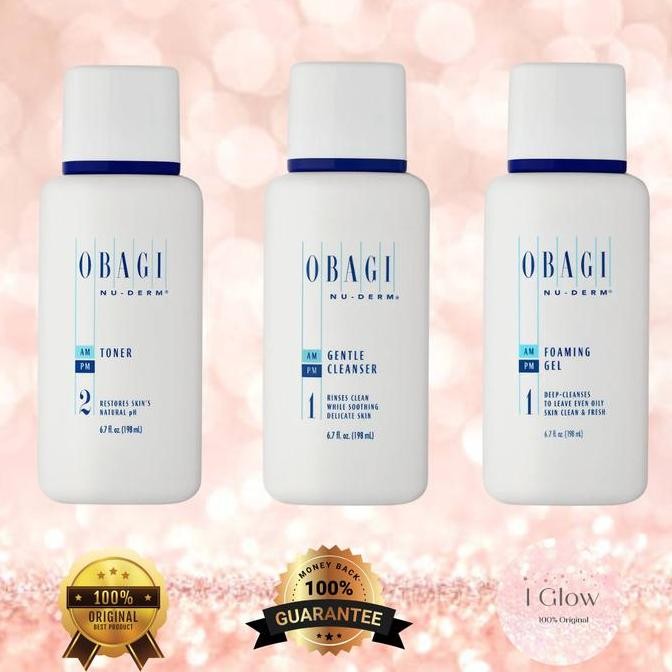 NEW OBAGI NUDERM NU DERM NU-DERM FOAMING GEL TONER GENTLE CLEANSER
