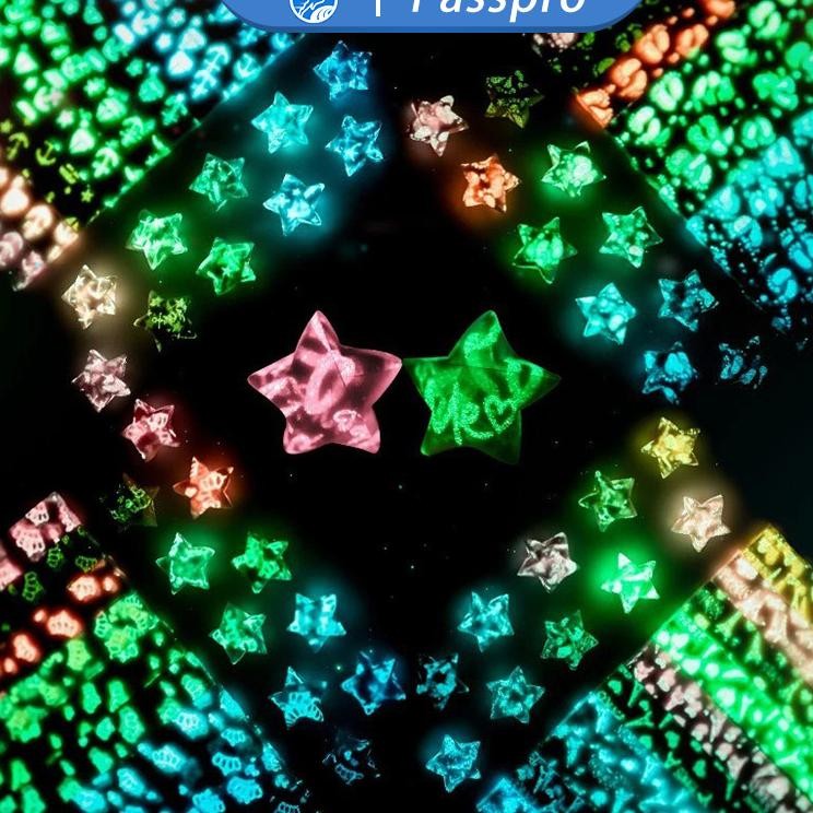 

300 Lembar Kertas Gami Kertas Bintang Star R Gami R Quilling Luminous Glown In The Dark