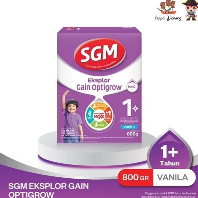 

SGM Eksplor Gain Optigrow 800 g Vanila - Susu Pertumbuhan KS