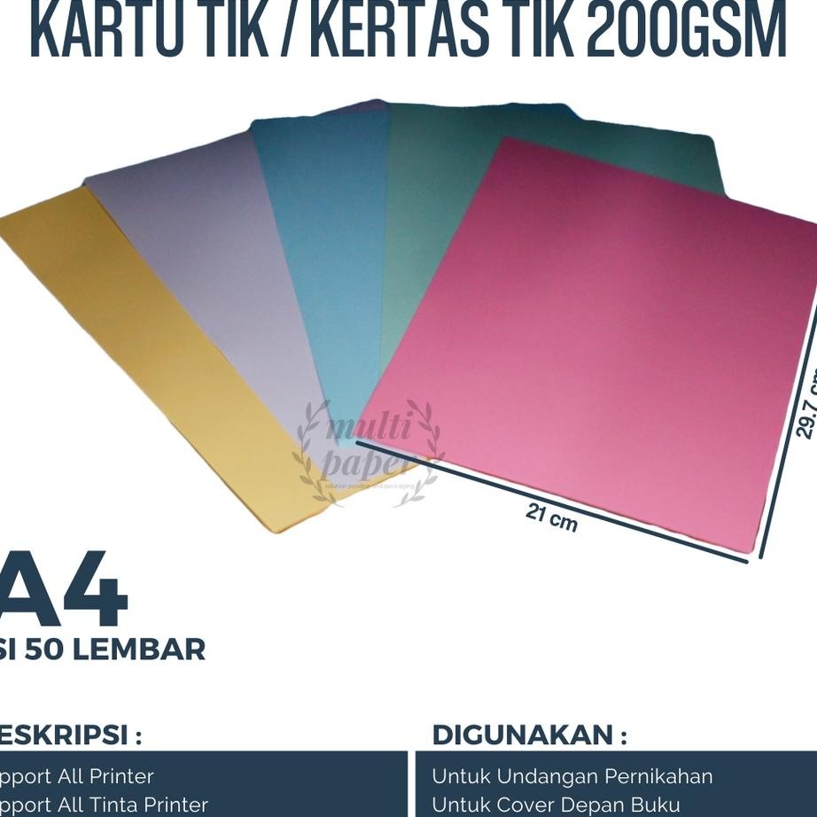 

Kertas Tik A4 Isi 50 Lembar Kertas Undangan Tik
