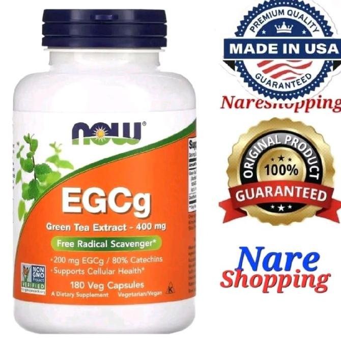 

BEBAS ONGKIR - Now foods Food EGCg, Green Tea Extract, 400 mg, 180 Veg Capsules , exp dates : Jan 2029