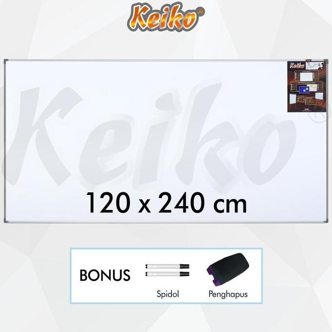 

NEW Papan Tulis Whiteboard Gantung Single Face Keiko 120 x 240 cm