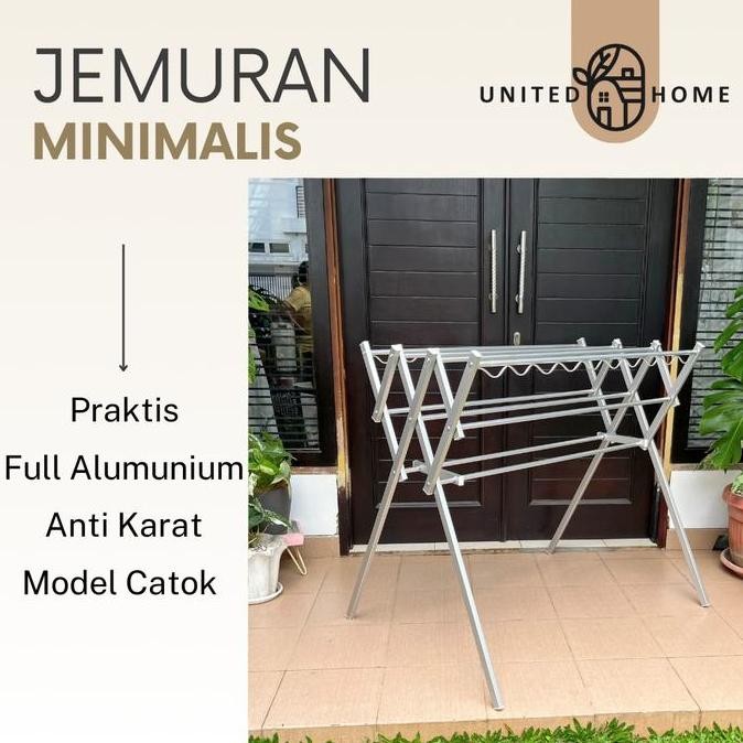 NEW Jemuran Baju Minimalis Palang 9 Aluminium