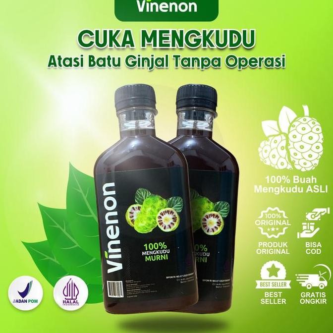 

Cuka Mengkudu Herbal Diabetes dan Batu Ginjal Vinenon