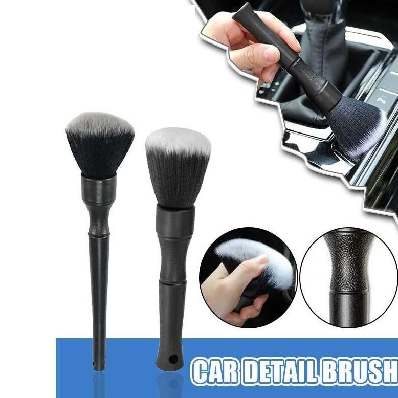 

baru set 2 pcs kuas detailing mobil - interior car brush nylon hk11