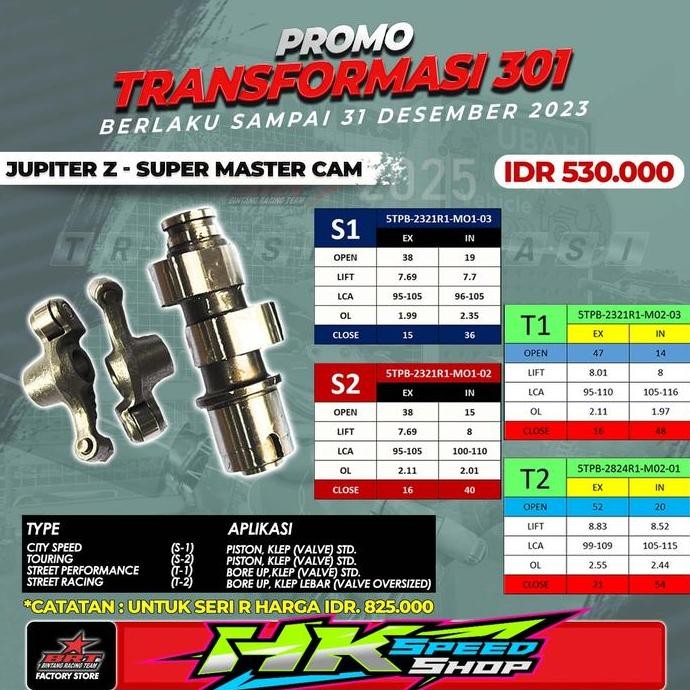 NOKEN AS BRT + ROCKER ARM RRA JUPITER Z 110 JUPITER Z S1 S2 T1 T2