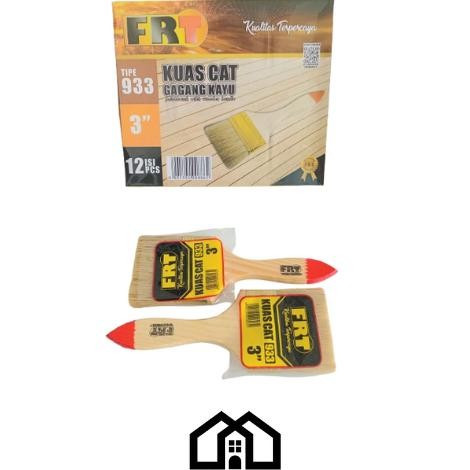

baru [12 pcs] kuas cat kayu & tembok 3 inch frt/grt - paket 1 lusin kuas cat