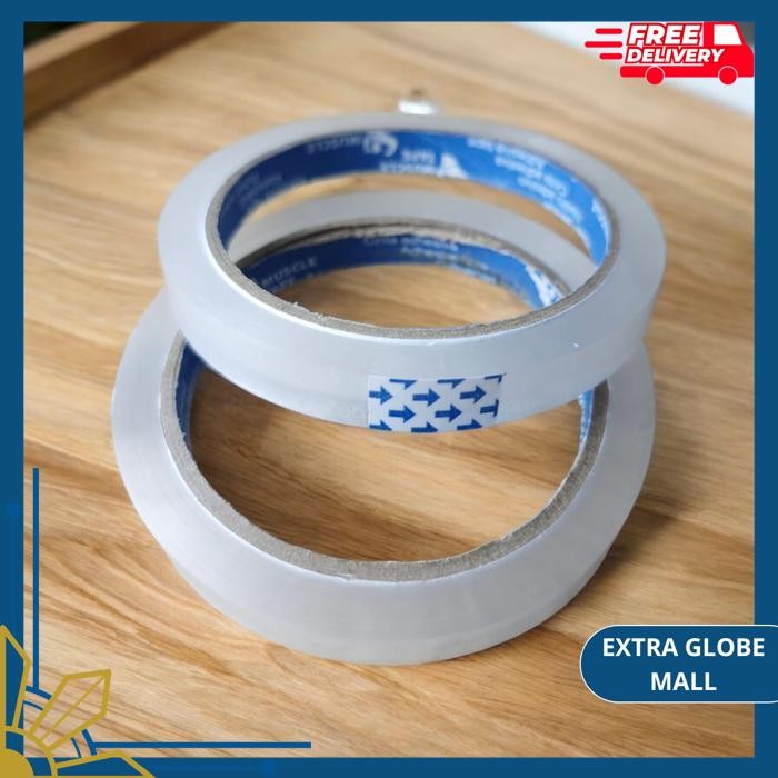 

ISOLASI SELOTIP LAKBAN KECIL SEDANG BENING TRANSPARAN TRANSPARANT ATK KANTOR 1 1/2" 1/2 INCI INCH 72 YARD LEBAR 12 & 25 MM 12MM 24MM 12 24 MM PANJANG MUSCLE TAPE 45 MICRON LENGKET 65M 65 METER BEST QUALITY !!