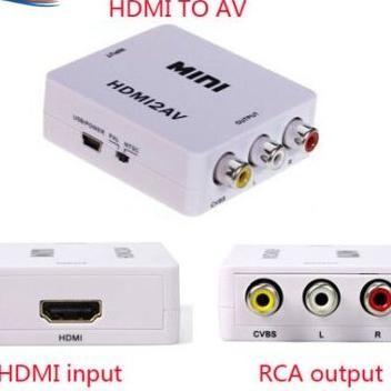 HD VIDIO CONVERTER HDMI TO RCA FULL HD 1080P / HDMI KE RCA / HP KE TV / PROYEKTOR RB11