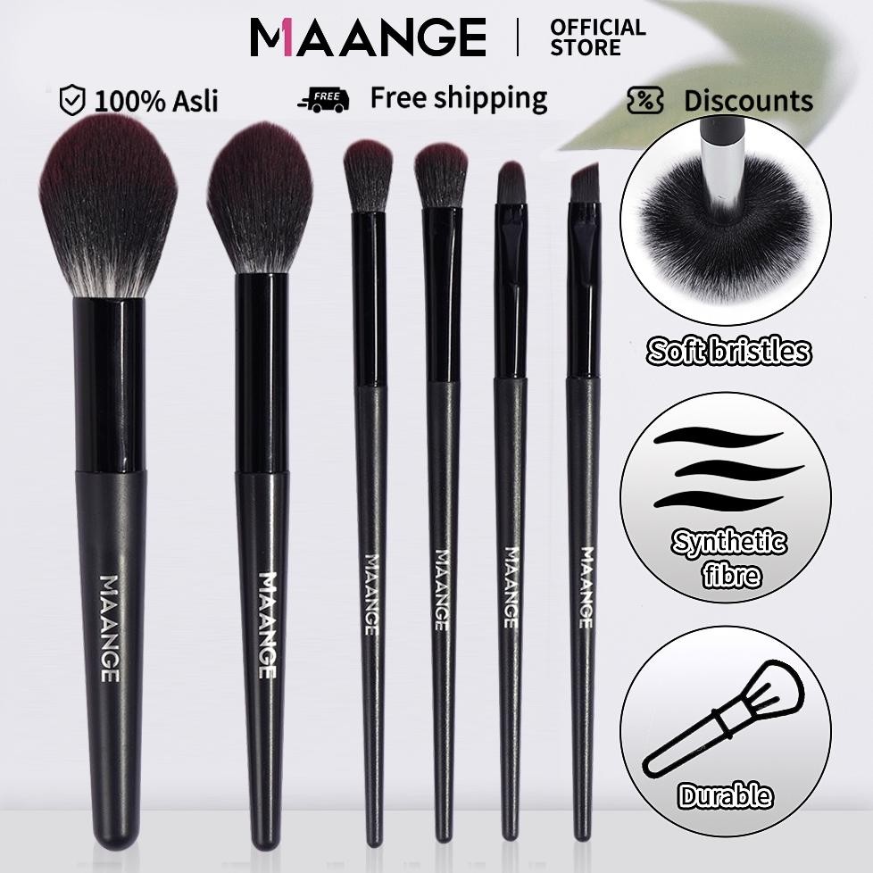 

baru maange 6pcs brush kit makeup 5728 - kuas blush & eyeshadow set lengkap