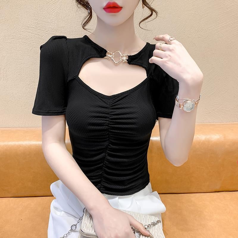 New Hollow Puff Sleeve T Women's T-shirt