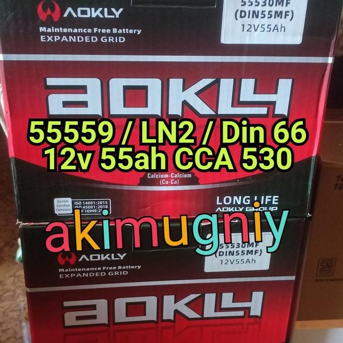 aki 55559 mf din 55 ln2 55530 din 66 gs incoe amaron yuasa 12v 55ah MURAH