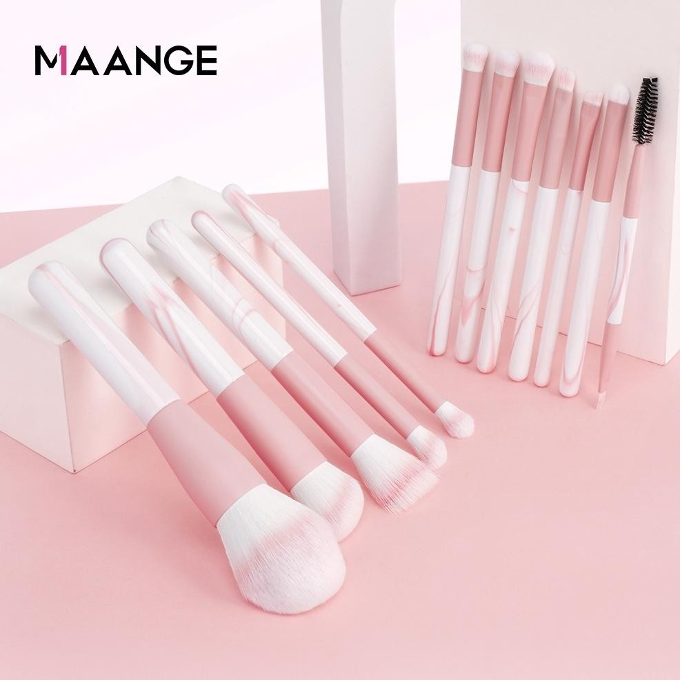 

baru maange kuas makeup set 1408 - kuas foundation, eyeshadow, blush on make up brush set