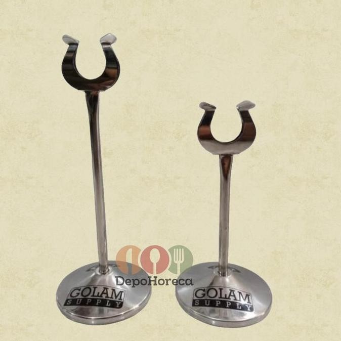 

new !!! Table Number Menu / Stand Card Holder / Tiang Nomor Meja / Standing Menu / Menu Stand / Jepit Penjepit Menu Card Stainless Steel