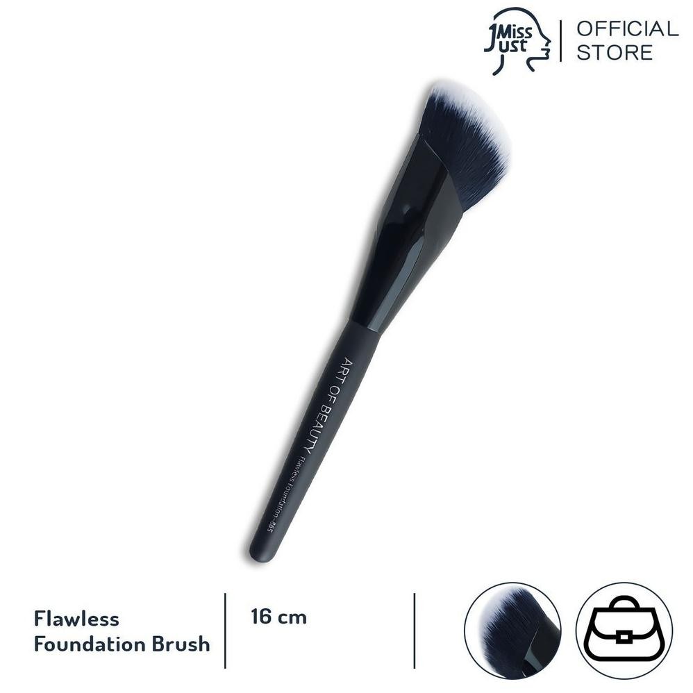 

baru just miss flawless foundation brush 16cm | kuas foundation halus & presisi jus-865-aob