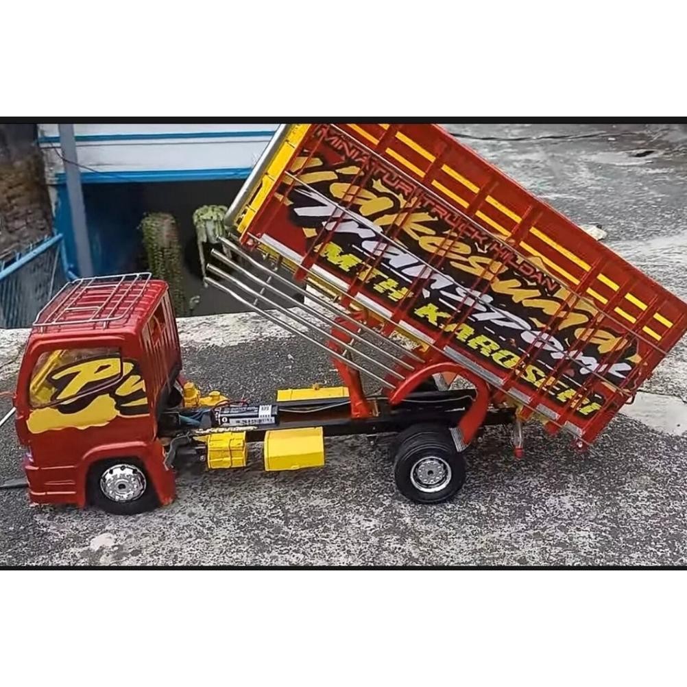 Miniatur Truk Oleng Permata Agung One Fire Hm Cabe Kayu Asli/Truk Oleng Murah Flash Sale