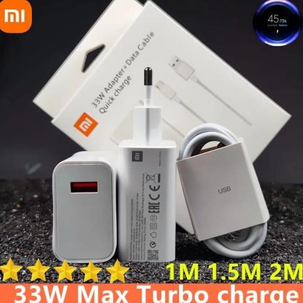 ORIGINAL ADAPTOR CHARGER XIAOMI REDMI NOTE 9 PRO 33W TURBO CHARGE