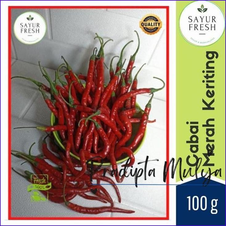 

Cuci Gudang..!! Cabe Merah / Cabai Merah Keriting 100 Gram