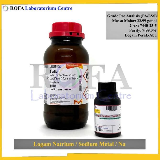 TERLARIS - Logam Natrium / Sodium Metal / Sodium Rod / Na Pro Analisis Eceran 4 Gram