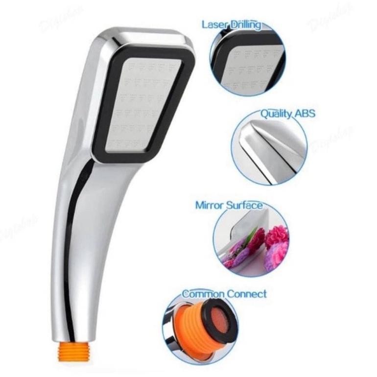 Kepala Shower 300 Lubang Holes Super Kencang Jet Tekanan Tinggi Head Shower Deras Stainless Plastik 