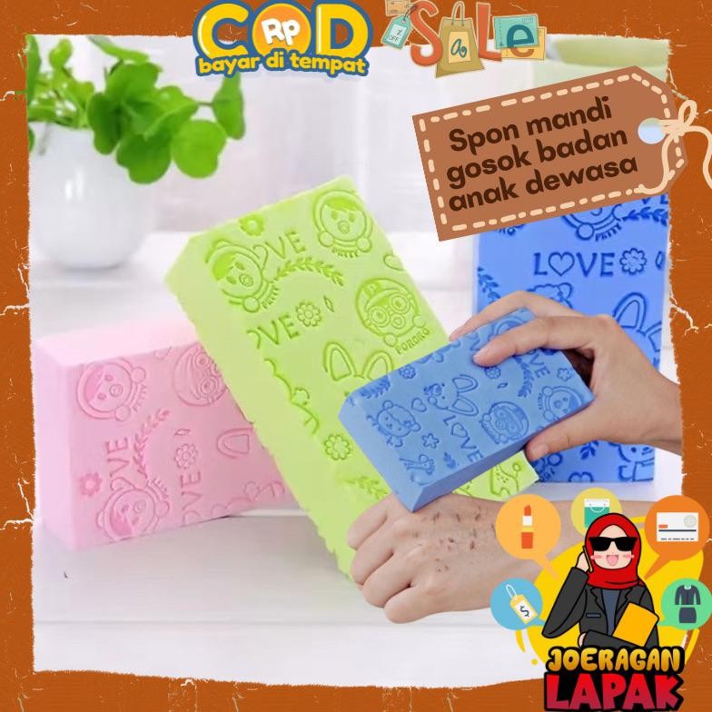 Sponge Mandi Perontok Daki Badan Scrub Spons Gosokan Busa New
