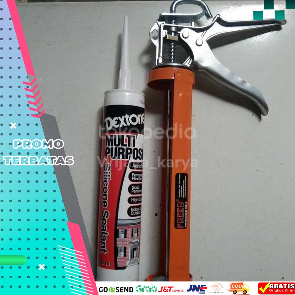 GOSEND PAKET ALAT LEM TEMBAK + LEM TEMBAK SEALANT DEXTONE