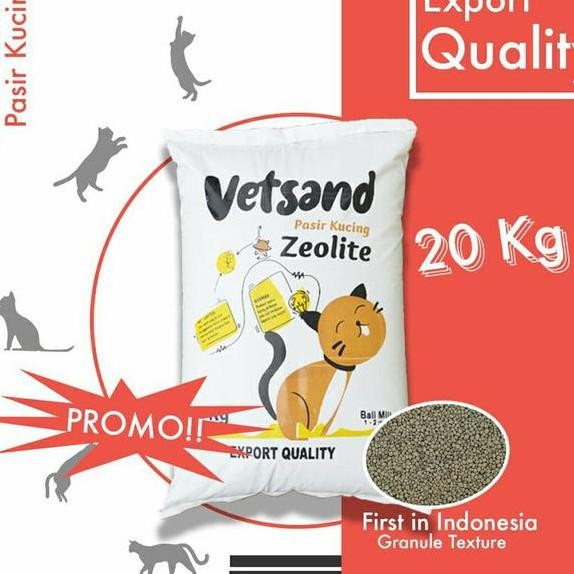 Vetsand Granule Cat Litter 20Kg Pasir Kucing Gumpal Ter