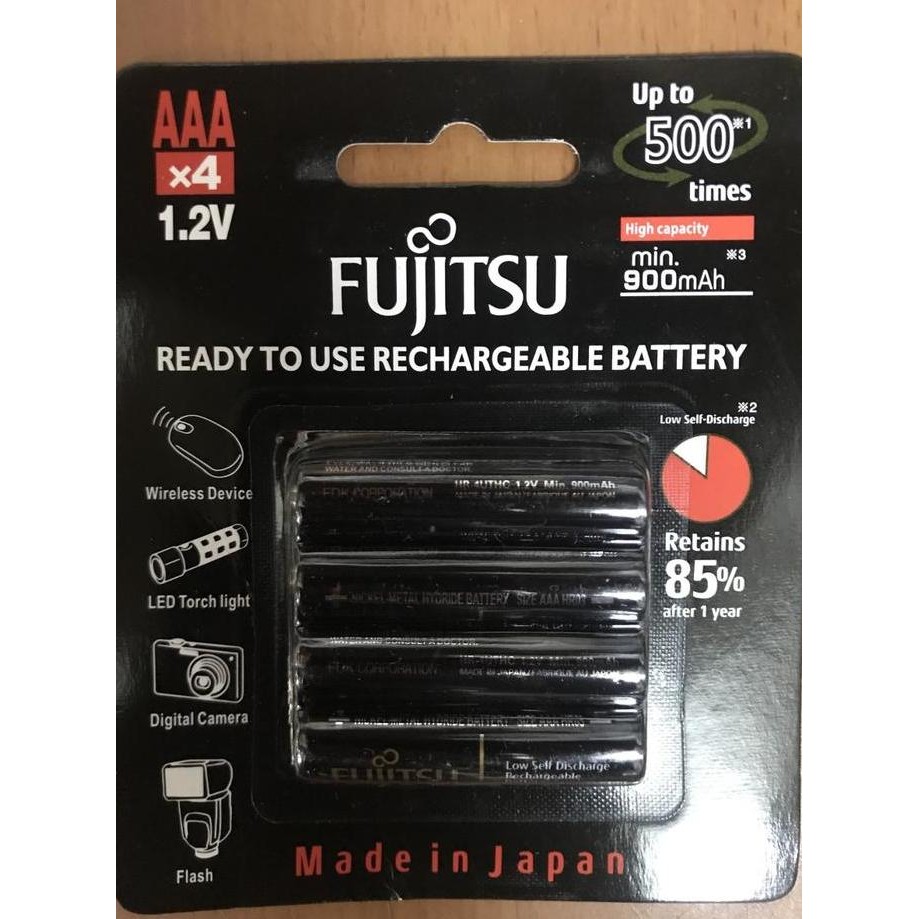 TERMURAH - Baterai Cas Fujitsu 950mah AAA Batre Charger A3 Fujitsu 950Mah Isi 4