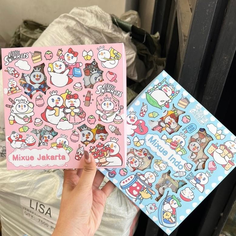 

Stiker Mixue 100 Lembar Per Box Biru Pink Mix Warna 4 Skat Trending