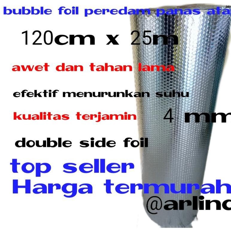 Aluminium Bubble Foil Double Side Peredam Panas Atap Insulasi Atap
