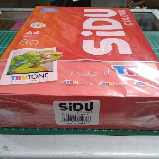 

Kertas Warna SIDU A4 80gr IT 250 Red