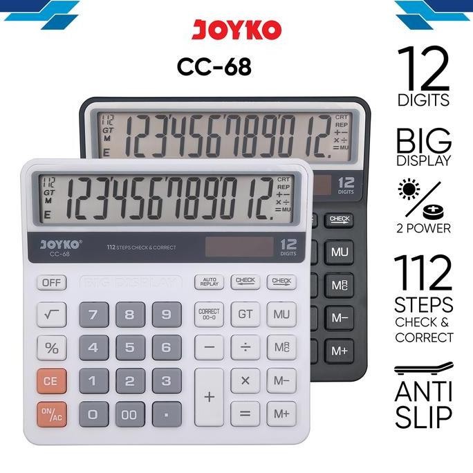 

Calculator Kalkulator CC-68 12 Digits Check & Correct
